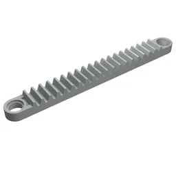 Technic Gear Rack 1 x 10 with Holes / Light Gray
