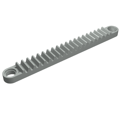 Lego Technic Gear Rack 1 x 10 with Holes / Light Gray
