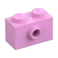 Brick Special 1 x 2 with 1 Center Stud on 1 Side, Bottom Stud Holder / Bright Pink