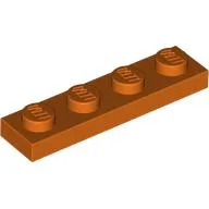 Plate 1 x 4 / Reddish Orange