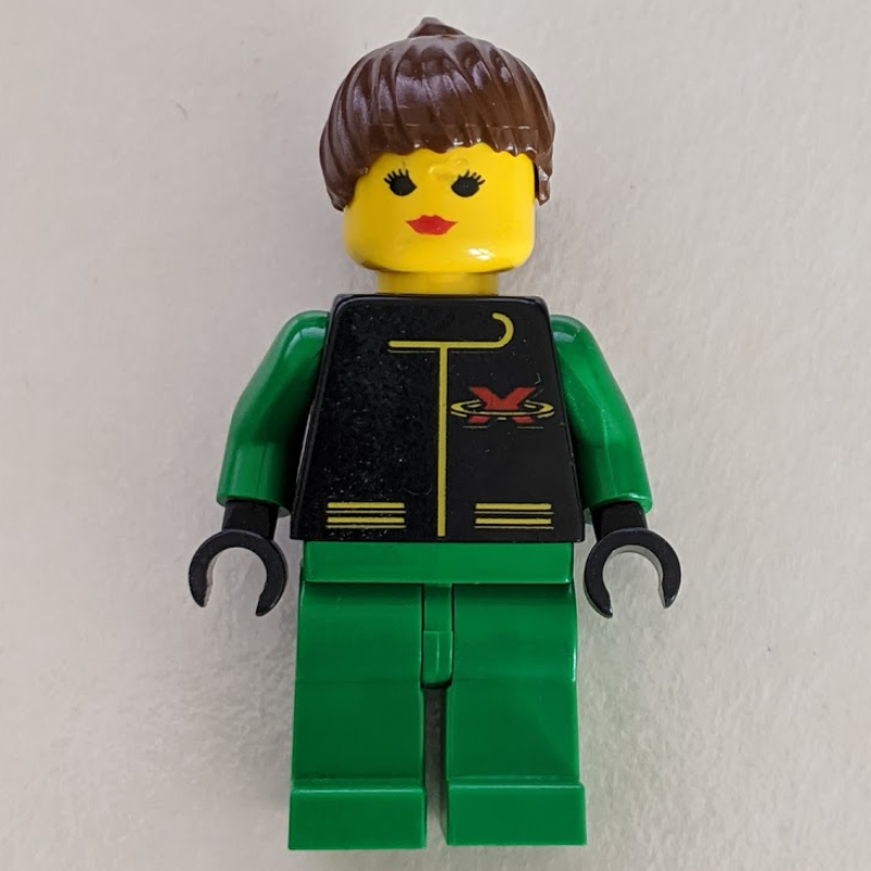Lego Extreme Team - Black Torso, Green Legs, Female