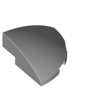 Lego Brick Round Corner, Curved 3 x 3 x 1 Quarter Circle / Light Bluish Gray