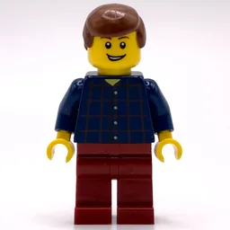 Man, Plaid Shirt, Dark Red Legs, Reddish Brown Hair