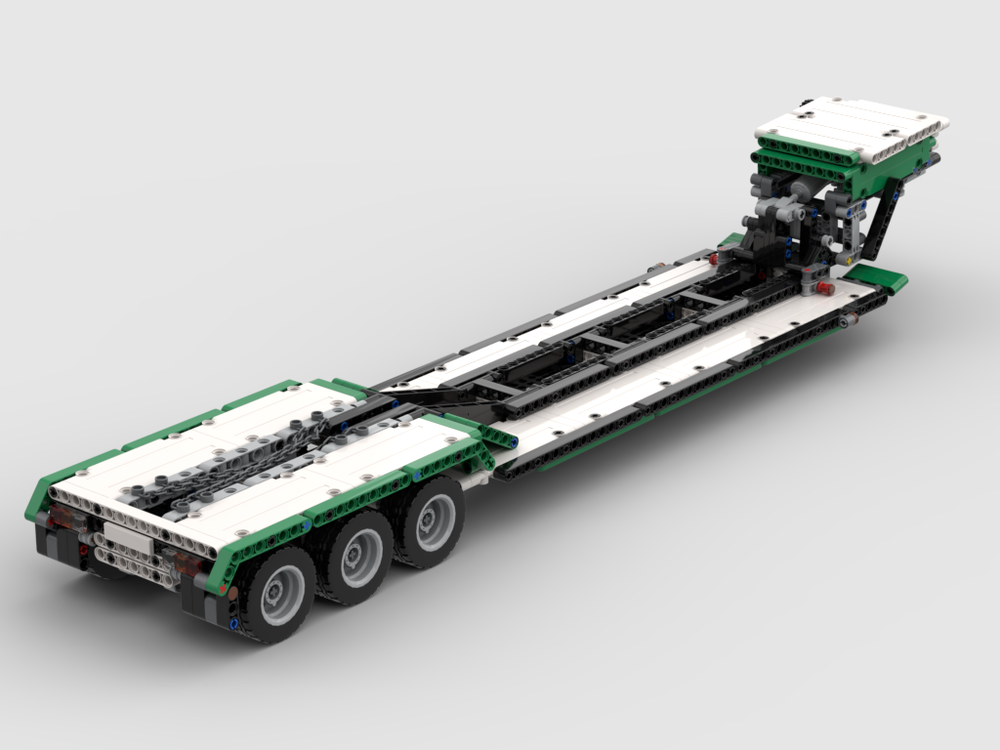 Lego Tri-Axle Removable Gooseneck Style Low Loader Lowboy Style Trailer for Mack Anthem