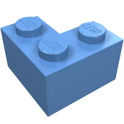 Brick 2 x 2 Corner / Medium Blue
