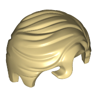 Lego Hair Swept Right with Front Curl / Tan