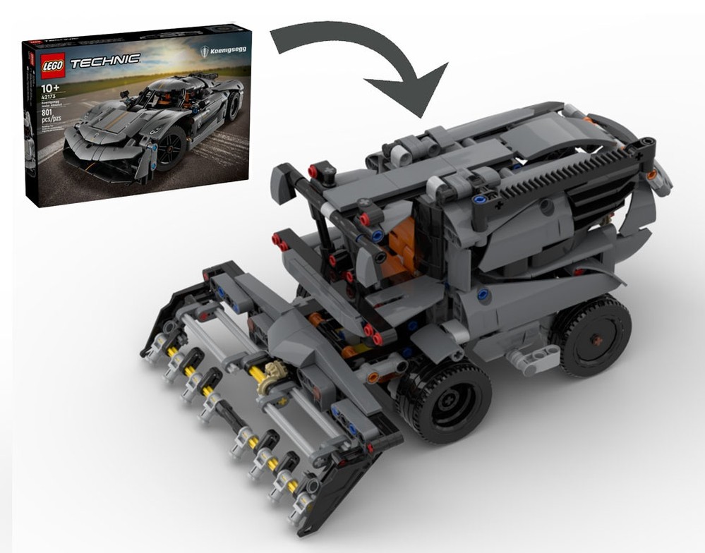 Lego 42173 Gray combine harvester