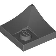 Lego Plate Special 2 x 2 with Double Inverted Curve, 1 Stud / Dark Bluish Gray