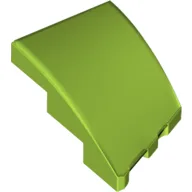 Brick Wedged, Curved 3 x 2 with Stud Notch Left / Lime