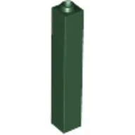 Brick 1 x 1 x 5 with Blocked Open or Hollow Stud / Dark Green