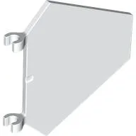 Flag 5 x 6 Hexagonal with U Clips / White