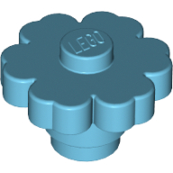 Lego Plant, Flower 2 x 2 - Round [Solid Stud] / Medium Azure