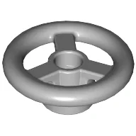 Steering Wheel Small, 2 x 2 / Light Bluish Gray