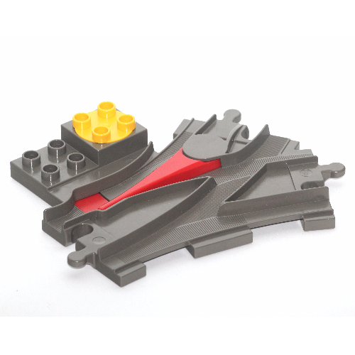 Lego Duplo Train Track Switcher with 2 x 2 Studs / Dark Gray