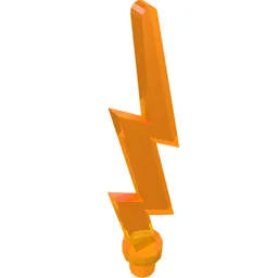 Wave / Lightning Angular, Single / Trans-Orange