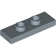 Plate Special 1 x 3 with 2 Studs with Groove and Inside Stud Holder (Jumper) / Sand Blue