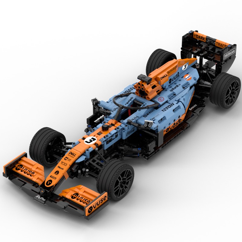 Lego McLaren F1 MCL35M (8386 Base) Monaco 2021 Livery 1:10 Scale