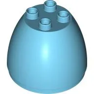 Duplo Egg, Top 4 x 4 x 2 1 / 2 / Medium Azure
