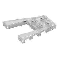 Wedge Plate 4 x 4 with 2 x 2 Cutout / Trans-Clear