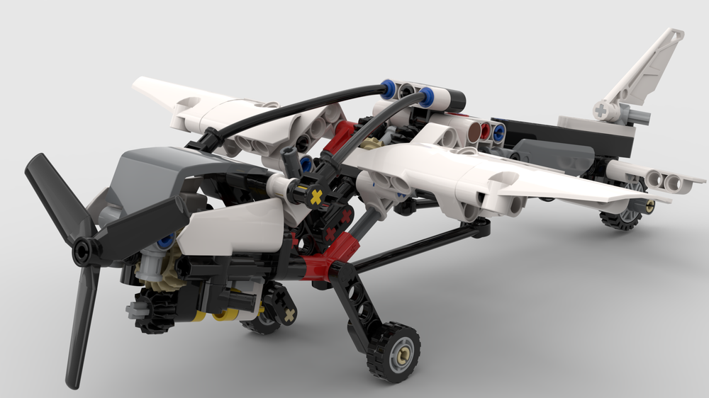 Lego 42057 C model ultralight plane