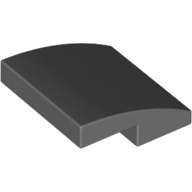 Lego Brick Curved 2 x 2 x 2/3 / Dark Bluish Gray