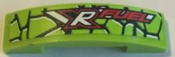Slope, Curved 4 x 1 x 2/3 Double with Snake Skin and 'XR FUEL' Pattern (Sticker) - Set 9095