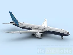 Boeing 777X Factory livery with interior