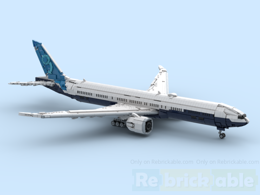 Lego Boeing 777X Factory livery with interior