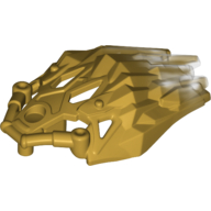 Lego Large Figure Armor, Crystal with Marbled Trans-Clear Pattern / Pearl Gold