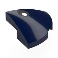 Brick Round Corner, Curved 2 x 2 x 2/3 Quarter Circle with Black Eye, White Pupil Print / Dark Blue