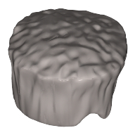 Lego Hair Flat Top, Tall / Flat Silver
