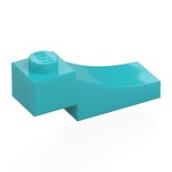 Lego Brick Curved, 3 x 1 with 1/3 Inverted Cutout / Medium Azure
