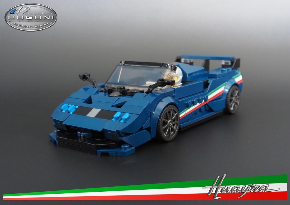 Lego Pagani Huayra Roadster Tricolore - Speed Champions 8 Studs wide