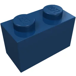 Brick 1 x 2 / Dark Blue