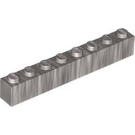 Lego Brick 1 x 8 / Metallic Silver
