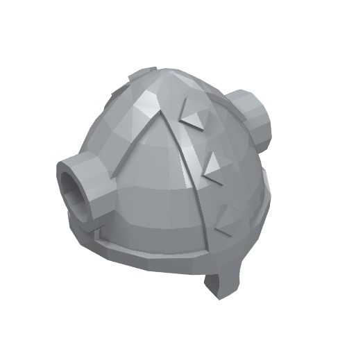 Lego Helmet Viking with Side Horn Holes / Light Bluish Gray