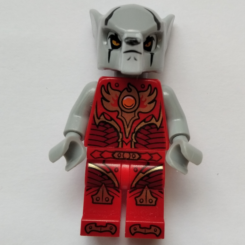 Lego Worriz in Fire Chi Outfit with Light Bluish Gray Hands