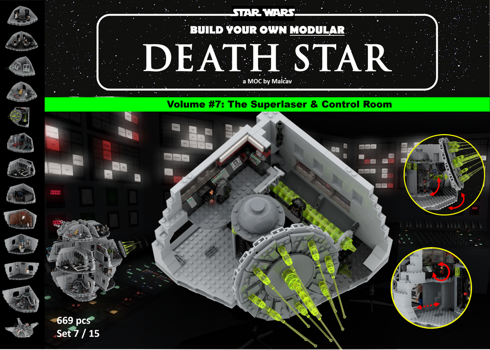 Lego Modular Death Star Volume #7: Superlaser & Control Room