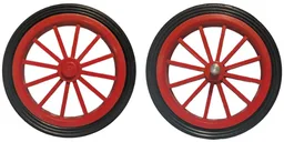 Wheel Spoked Large with Black Tire Smooth - Large Solid (35 / 36)