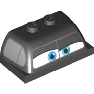 Windscreen 2 x 4 x 1 1/3 with Window and Eyes Print (Junior Moon) / Black