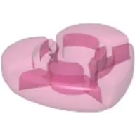 Clikits Icon, Heart 2 x 2 Large with Hole / Trans-Dark Pink