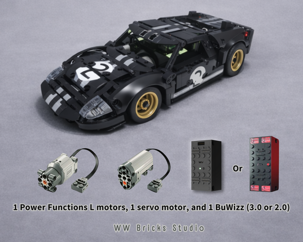 Lego [RC] LEGO Technic 42223 1966 Ford GT40 MKII Race Car with 1 PF L and 1 Servo motor