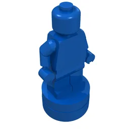 Minifig Trophy Statuette / Blue