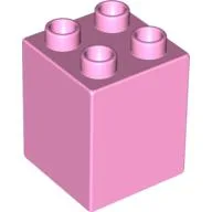 Duplo Brick 2 x 2 x 2 / Bright Pink