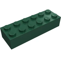 Brick 2 x 6 / Dark Green