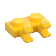 Lego Plate Special 1 x 2 with Clips Horizontal [Thick U-Clips] / Yellow