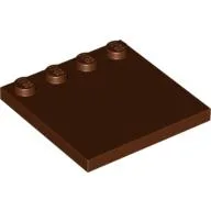 Plate Special 4 x 4, Studs on One Edge Plain] / Reddish Brown