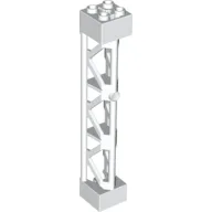 Support 2 x 2 x 10 Girder Triangular Vertical - Type 4 - 3 Posts, 3 Sections / White
