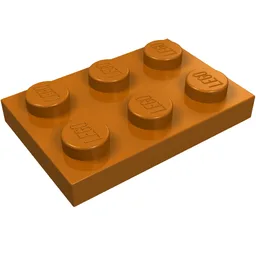 Plate 2 x 3 / Dark Orange