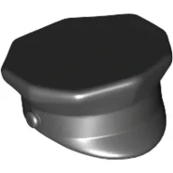 Hat, Police [Plain] / Black